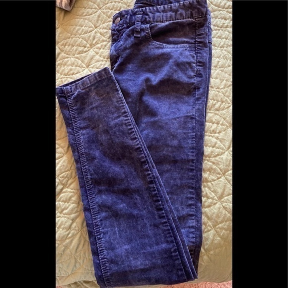 EUC-Free People Ink Blue Skinny Corduroy Pants